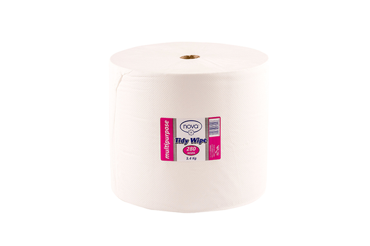 NOVA JUMBO ROLL TIDY WIPES 280 (5.4KG)